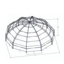 Xuzhou LF Frame de aço pré -fabricado armação de vidro Dome telhado Casa da Igreja da Mesquita Construção do telhado
